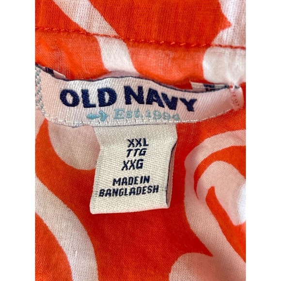Old Navy Peasant Tunic Top Womens XXL Orange Cotton Lightweight Boho Blouse - Picture 4 of 14